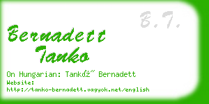 bernadett tanko business card